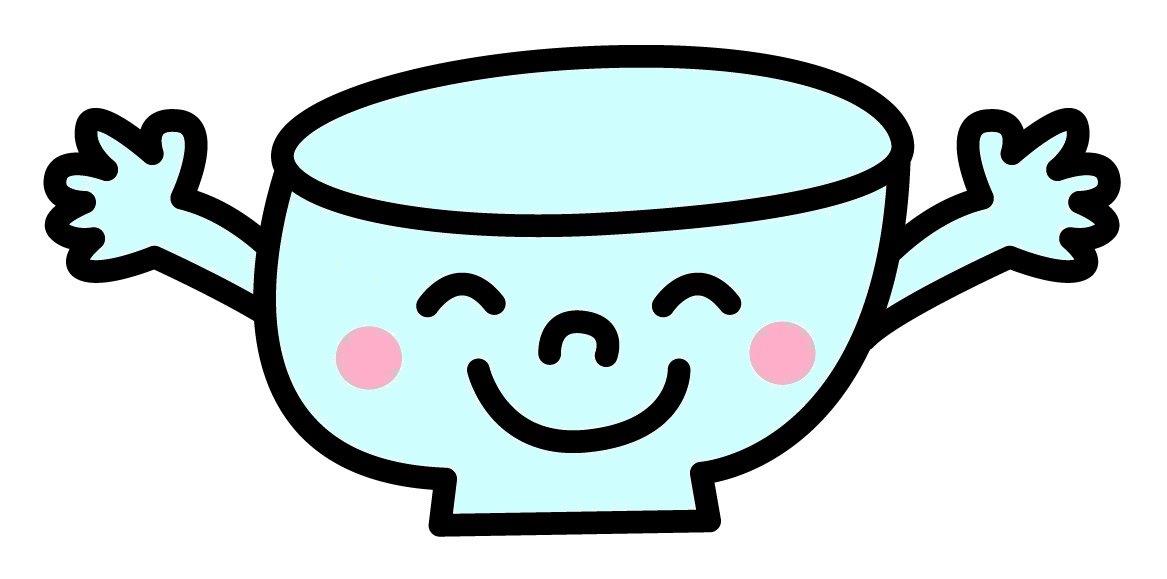 きれいな食器のイラスト